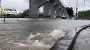 道路の冠水も 各地で局地的な非常に激しい雨 4日明け方にかけ土砂災害に注意 山梨県