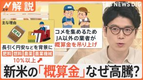 「3～4割ほど価格上昇」待望の新米流通も 大幅値上げ、「概算金」上昇 背景に円安・集荷競争【Nスタ解説】