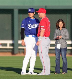 大谷翔平　移籍後初凱旋エンゼルスタジアムの試合前練習はかつてのホーム側で練習「1番・DH」で先発