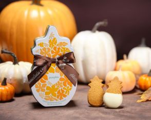 ホノルルクッキー、秋限定「パンプキン」。ホワイトチョコがけ/ハロウィンBOX詰合せ/ハワイ大学コラボも