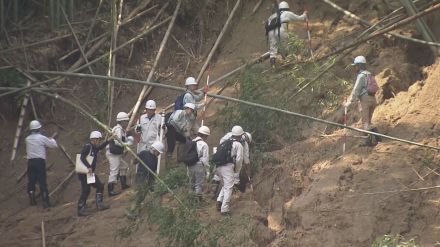 「崩壊の最上部から水による浸食」3人死亡の土砂崩れ　県職員や大学教授らが斜面など調査　愛知・蒲郡市