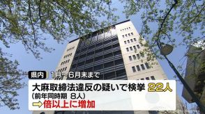 前年の同じ時期に比べ大幅増…富山県内　大麻をめぐる検挙者数は２２人