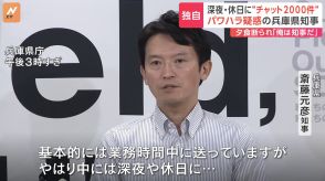 【独自】兵庫・斎藤知事のチャット履歴の調査結果を入手 “約2000件”を深夜・休日などの業務時間外に送信判明