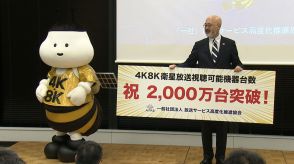 4K8K衛星放送視聴可能機器の台数が2000万台突破　東京五輪から3年足らずで約1000万台増