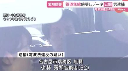 鉄道無線を公開し秘密を漏らしたとして名古屋の男を逮捕