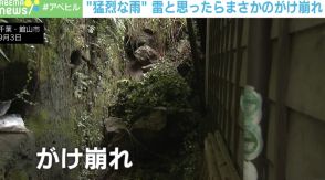 ギリギリ…がけ崩れ→土砂が家に迫る！ 千葉