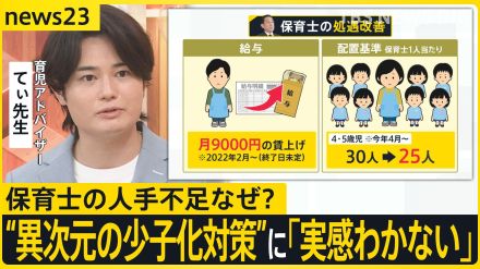 てぃ先生と考える保育士の人手不足　“異次元の少子化対策”に「実感わかない」保育士の処遇改善「早急に」【news23】