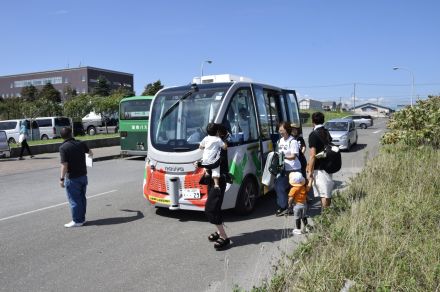 自動運転バス「レベル４」運行 ミライフェスト会場で初実証