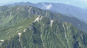 中央アルプス空木岳で遭難　単独登山の男性が標高約2700メートル付近で滑落　左肩けが　ヘリで救助活動中