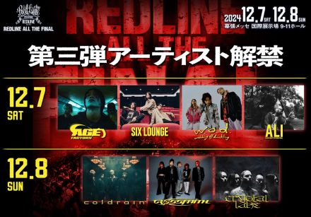 『REDLINE ALL THE FINAL』Age Factory、w.o.d.、coldrainら第3弾アーティスト発表