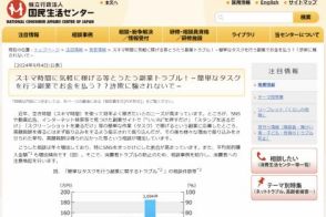 SNSで見つけた副業サイトで、報酬を得る前にお金を請求されるなどのトラブル。国民生活センターが注意喚起