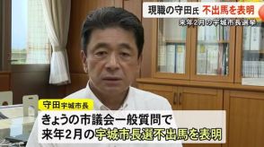 宇城市の守田憲史市長が来年２月に行われる宇城市長選挙に不出馬表明【熊本】