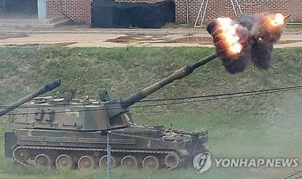 韓国海兵隊　境界線付近で海上射撃訓練実施＝約390発発射