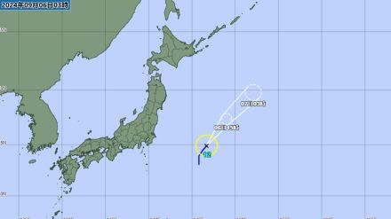 台風12号（リーピ）発生　現在地と予報　7日は熱帯低気圧へ