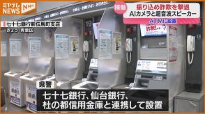 ＜振り込め詐欺防止へ＞金融機関ATMに設置『AIカメラ＆超音波発する指向性スピーカー』　詐欺防止システムが本格稼働（宮城）