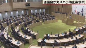 道議会超党派が制定目指す　カスハラ防止条例案まとまる