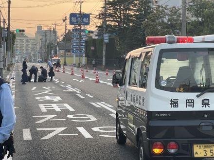 ひき逃げの疑いも…北九州市小倉北区の国道３号線の路上　頭から血を流して倒れている男性を発見　警察が事故と事件の両面で捜査中　現場では鑑識活動続く