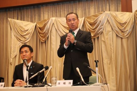 国民・深堀氏が出馬会見　参院長崎選挙区　玉木代表も同席