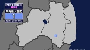 【地震】福島県内で震度1 栃木県南部を震源とする最大震度1の地震が発生 津波の心配なし