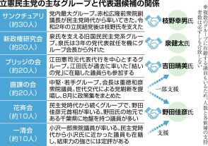 立憲民主党代表選、党内四分　主導権争い過熱