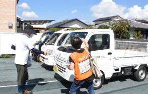 台風１０号被災者に車無料貸し出し　宮崎市で宮城の支援団体