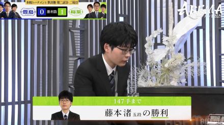 現役最年少棋士・藤本渚五段、大爆発の3戦全勝！“竜王・名人”経験者含むチーム豊島全員撃破でチームを決勝戦へ導く/将棋・ABEMAトーナメント2024