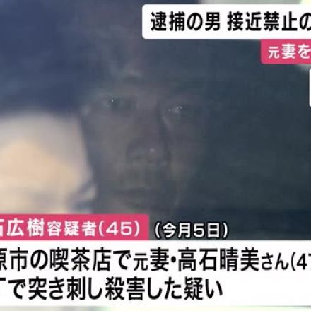 元妻殺害の疑いで逮捕の男 過去に裁判所から「保護命令」 ＤＶを理由に接近禁止