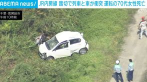 JR内房線 踏切で列車と車が衝突 運転していた70代女性が死亡