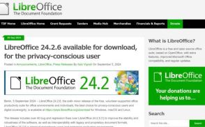 無料オフィスソフト「LibreOffice 24.2.6」が公開 ～来週にはv24.8.1も公開へ