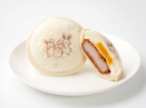 まい泉「お月見ポケットサンド」発売。お月様のようなまん丸いサンドでうさぎのプリント入り