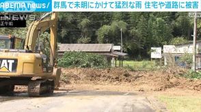 群馬　未明の大雨で土砂崩れ　県道一時通行止め　住宅に浸水被害も