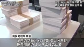 自民党岐阜県連で総裁選の投票準備　12日の告示控え3万6000人分のはがき用意