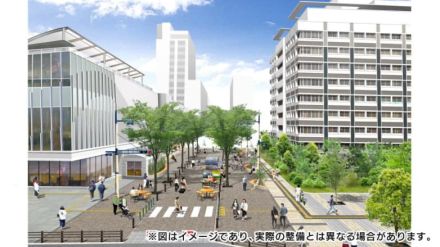 高松駅前地区との回遊性向上へプロムナード化工事始まる／高松市のサンポート地区【香川】