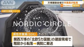 大阪・関西万博の建設現場で作業員が転落　命に別状なし