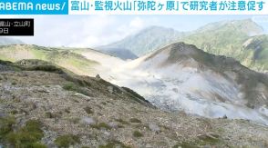 富山・監視火山「弥陀ヶ原」 研究者が注意促す