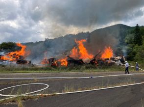 広島県北広島町で倉庫火災　1人負傷か