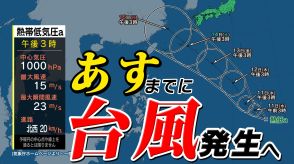 【台風情報】台風13号、14号発生へ　沖縄・奄美に接近のおそれ　気象庁の予想進路と雨・風シミュレーション11日（水）～16日（月）