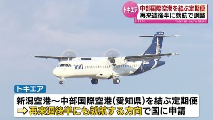 トキエア　新潟と中部国際空港を結ぶ定期便　再来週後半に就航で調整 《新潟》