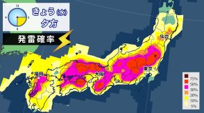 大気不安定と強烈残暑　3連休にかけても続く　台風13号の動向に注意を