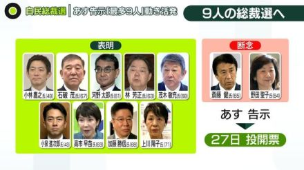 【自民党総裁選】上川外相が出馬表明　野田聖子氏“断念”して小泉氏の推薦人に