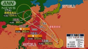 【最新情報】台風は週末に沖縄・奄美を直撃　東京は82年前に並び過去最遅の猛暑日か