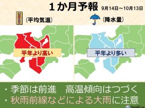 関西　猛暑の終わり見える　9月下旬から秋らしい日も　大雨に注意　1か月予報