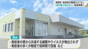 青森・南部町で給食後に腹痛など72人　保健所「食中毒と扱わない」　給食再開へ