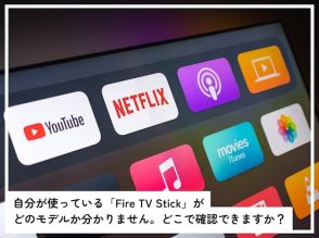 自分が使っている「Fire TV Stick」がどのモデルか分かりません。どこで確認できますか？