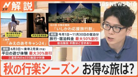 今年の秋は3連休が4回! 紅葉予想マップ 見ごろは? 自治体の旅行支援でお得な旅も【Nスタ解説】