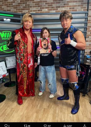 納言・薄幸「嬉しょんだ！」　全日本プロレス宮原健斗＆青柳優馬との3S！「最高に幸せ」