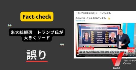 米大統領選でトランプ氏が大きくリード？ 過去報道の切り取り【ファクトチェック】