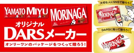 森永製菓、オンリーワンのパッケージをつくれる「オリジナルDARSメーカー」