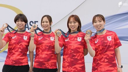 「有言実行できてうれしさと同時にすごくほっと」パリ五輪銅メダル フェンシング女子フルーレ代表が凱旋セレモニー 事前合宿の地に感謝伝える=静岡県