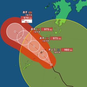 【台風最新情報】「台風13号」今夜にも“暴風域”伴い奄美市へ直撃か…3連休に沖縄方面へ接近の可能性　24時間で120ミリ予想【進路の最新予想】